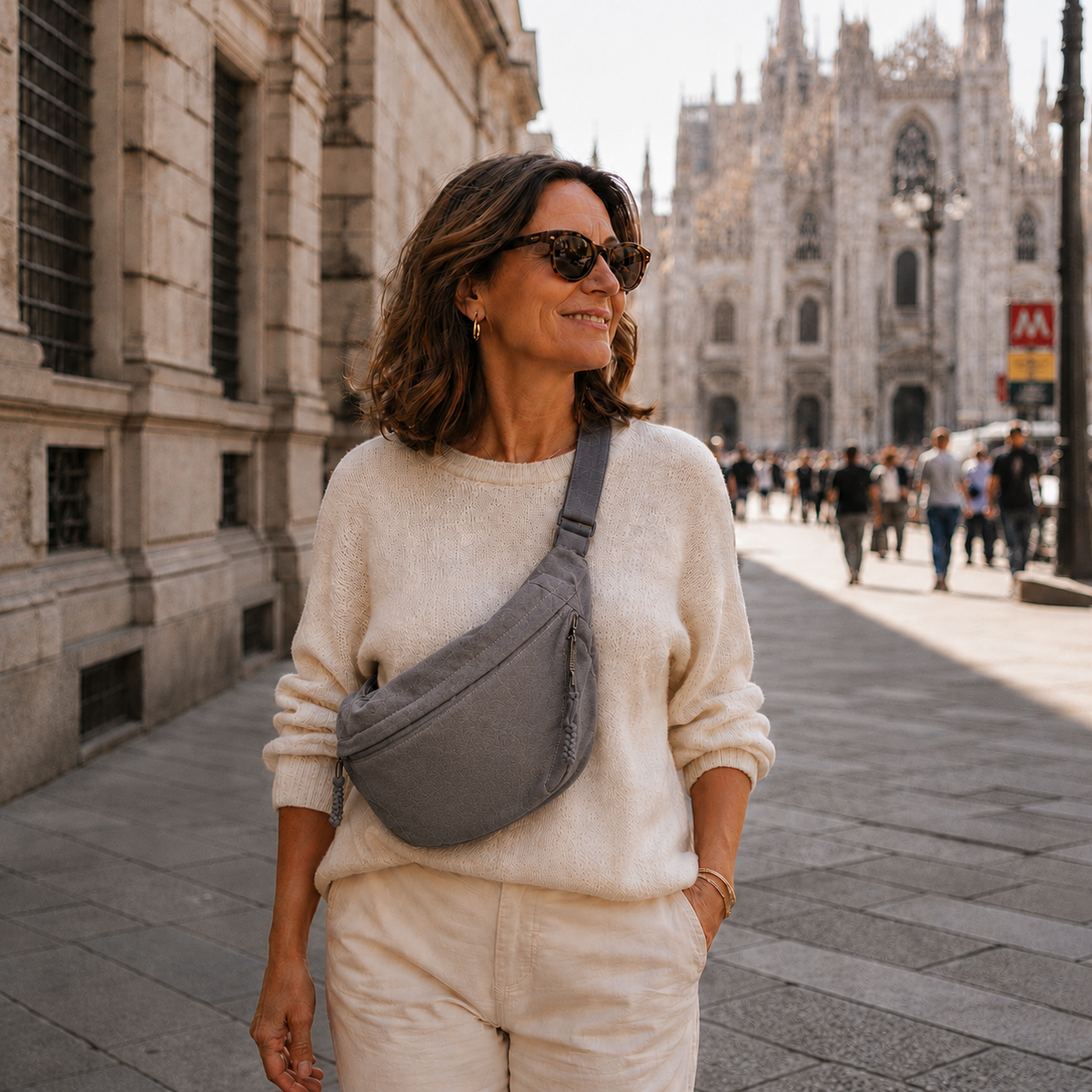 Claire | Grey Shoulder Bag