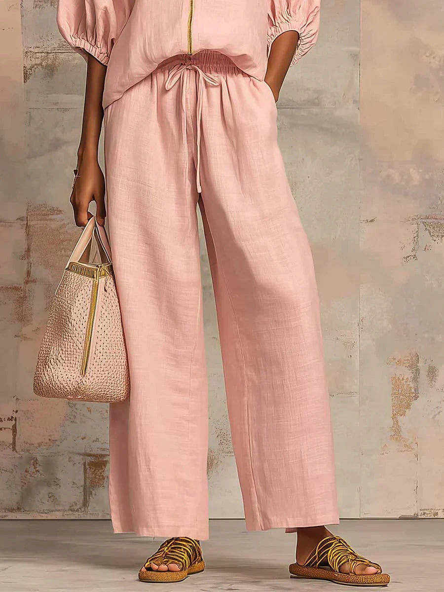 Henrietta | Two-Piece Outfit with Blouse and Loose Trousers
