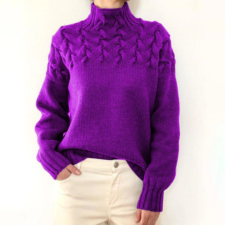 Ineke | Warm Knitted Roll Neck Sweater