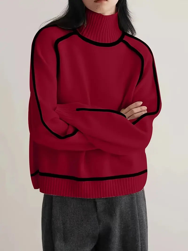 Carine | Elegant Jumper with High Neck
