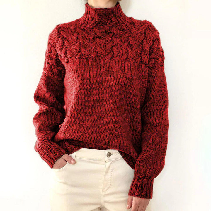 Ineke | Warm Knitted Roll Neck Sweater