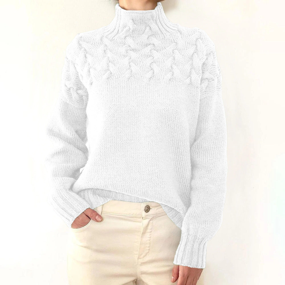 Ineke | Warm Knitted Roll Neck Sweater