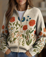 Briony | Wildflower Meadow Zip-Up Cardigan