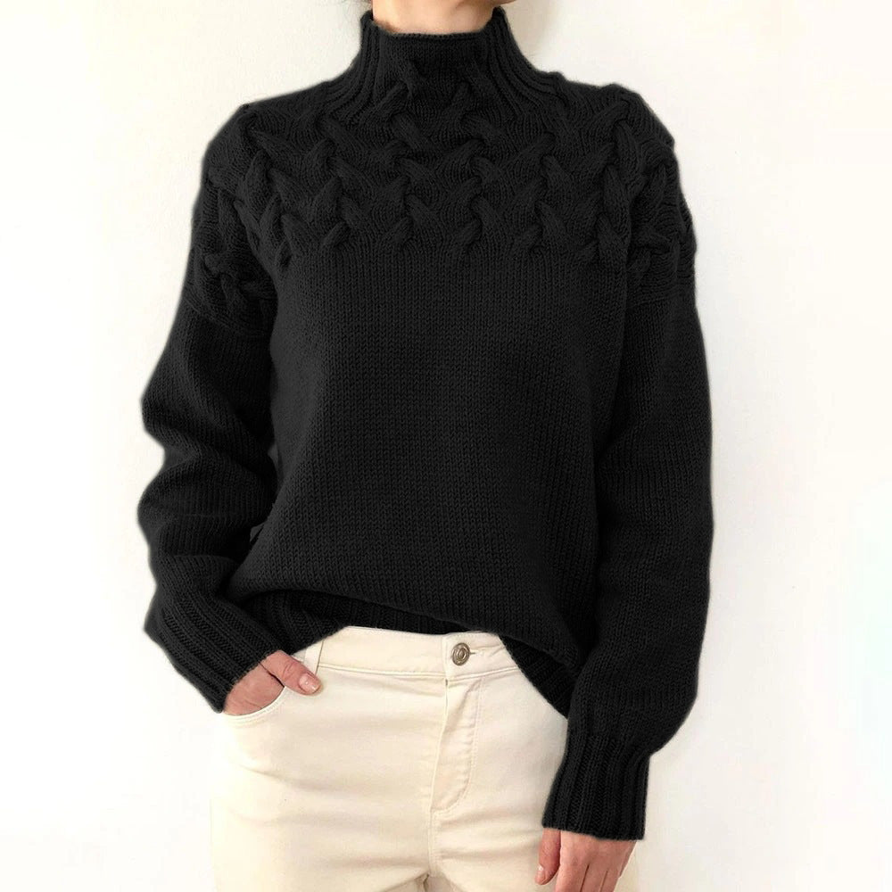 Ineke | Warm Knitted Roll Neck Sweater