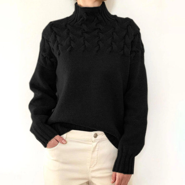 Ineke | Warm Knitted Roll Neck Sweater